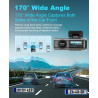 Dash Cam Auto, 4K Dashcam con 64G Scheda, Dashcam Auto con WiFi & App