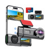 Dash Cam Auto, 4K Dashcam con 64G Scheda, Dashcam Auto con WiFi & App